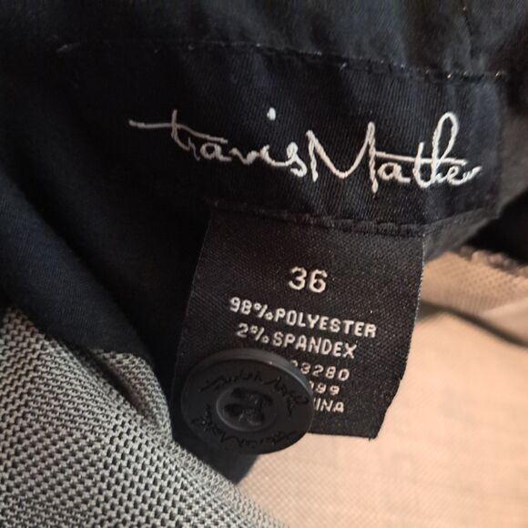 Travis Mathew Mens 36 Windowpane Gray Performance 10" Inseam Shorts Golf Casual - Picture 3 of 10